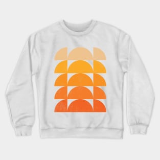 Mid Century Modern Retro 70s Half Circles Sunset Crewneck Sweatshirt
